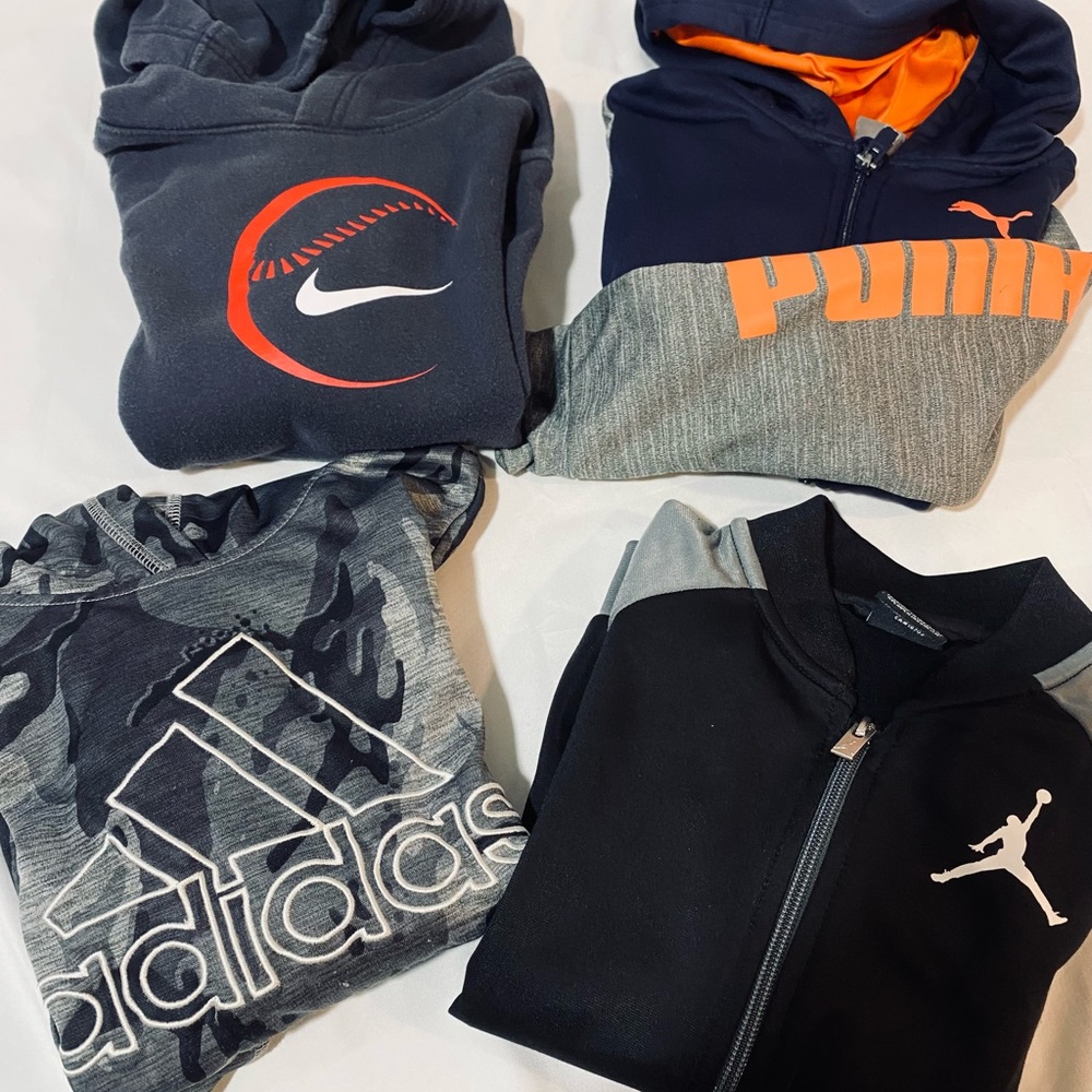 adidas Kids Black and Gray Hoodie